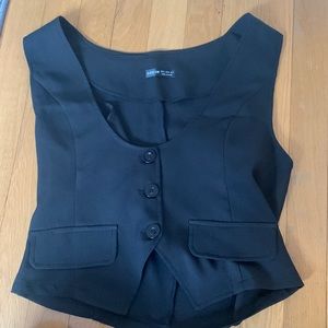 SHEIN Black Buttoned Vest